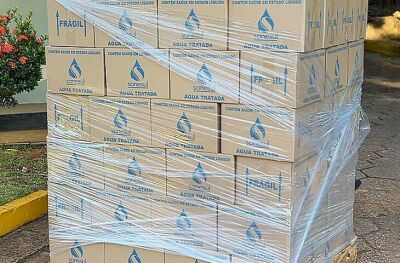 Imagem da notícia Sanesul envia nova remessa de copos de água para vítimas no Rio Grande do Sul